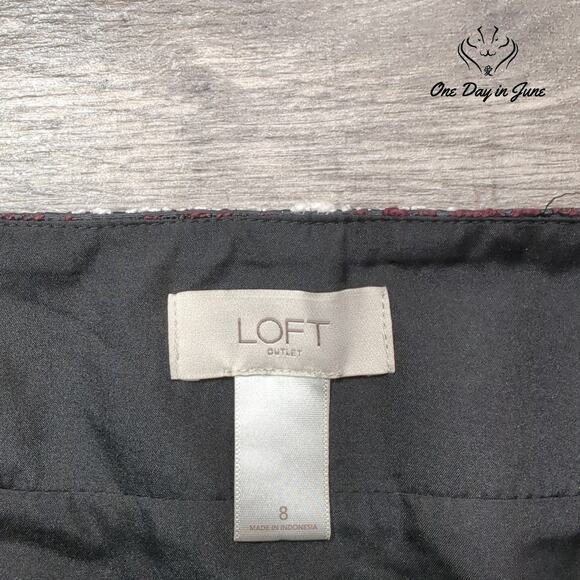 Loft Textured Mini Skirt Size 8 - Picture 2 of 5